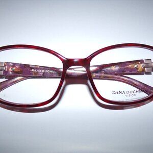 LETTA DANA BUCHMAN Eyewear Burgundy Size 53 NWOT